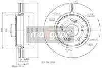 Тормозной диск MAXGEAR 191284 вентилируемый , передняя ось