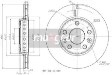 Тормозной диск MAXGEAR 191285 вентилируемый , передняя ось