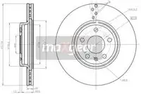 Тормозной диск MAXGEAR 191287 вентилируемый передняя ось