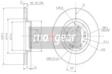 Тормозной диск MAXGEAR 191324 вентилируемый передняя ось