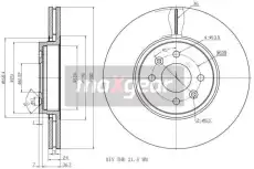 Тормозной диск MAXGEAR 191331 вентилируемый передняя ось
