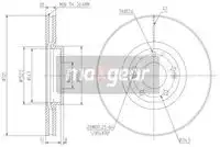 Тормозной диск MAXGEAR 191812 вентилируемый , передняя ось