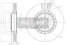 Тормозной диск MAXGEAR 191835 вентилируемый передняя ось