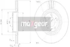 Тормозной диск MAXGEAR 191838 вентилируемый передняя ось