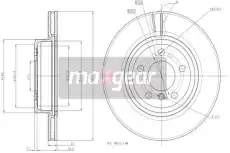 Тормозной диск MAXGEAR 191841 вентилируемый , передняя ось