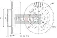 Тормозной диск MAXGEAR 191861 вентилируемый передняя ось