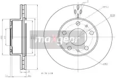 Тормозной диск MAXGEAR 192001 вентилируемый , передняя ось