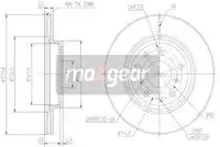 Тормозной диск MAXGEAR 192003 вентилируемый , передняя ось
