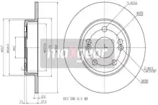 Тормозной диск MAXGEAR 192004 полный , задняя ось