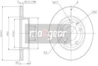 Тормозной диск MAXGEAR 192006 вентилируемый , передняя ось