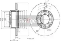 Тормозной диск MAXGEAR 192016 вентилируемый , задняя ось