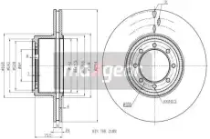 Тормозной диск MAXGEAR 192016 вентилируемый , задняя ось