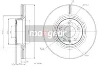 Тормозной диск MAXGEAR 192021 вентилируемый передняя ось