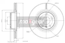 Тормозной диск MAXGEAR 192021 вентилируемый передняя ось