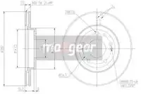Тормозной диск MAXGEAR 192217 вентилируемый , передняя ось