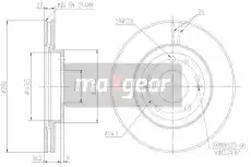 Тормозной диск MAXGEAR 192217 вентилируемый , передняя ось