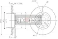 Тормозной диск MAXGEAR 192232 вентилируемый передняя ось