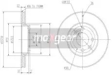 Тормозной диск MAXGEAR 192232 вентилируемый передняя ось
