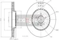 Тормозной диск MAXGEAR 192251 вентилируемый , передняя ось