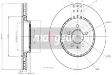 Тормозной диск MAXGEAR 192251 вентилируемый , передняя ось