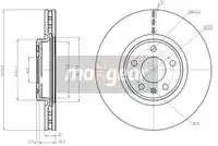 Тормозной диск MAXGEAR 192252 вентилируемый , передняя ось