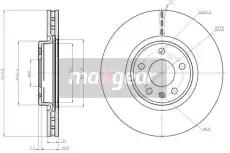 Тормозной диск MAXGEAR 192252 вентилируемый , передняя ось