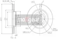Тормозной диск MAXGEAR 192301 вентилируемый , передняя ось