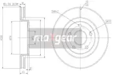 Тормозной диск MAXGEAR 192323 вентилируемый , передняя ось
