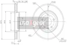 Тормозной диск MAXGEAR 192334 вентилируемый передняя ось