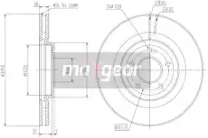 Тормозной диск MAXGEAR 192364 вентилируемый , передняя ось