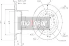 Тормозной диск MAXGEAR 192372 вентилируемый , передняя ось