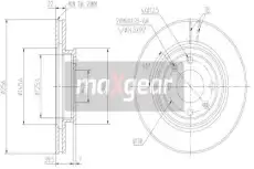 Тормозной диск MAXGEAR 192376 вентилируемый передняя ось