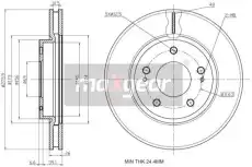 Тормозной диск MAXGEAR 192388 вентилируемый , передняя ось