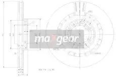 Тормозной диск MAXGEAR 192446 вентилируемый передняя ось