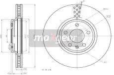 Тормозной диск MAXGEAR 192447 вентилируемый , передняя ось