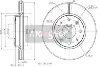 Тормозной диск MAXGEAR 192475 вентилируемый , передняя ось