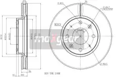 Тормозной диск MAXGEAR 192475 вентилируемый , передняя ось