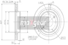 Тормозной диск MAXGEAR 192502 вентилируемый , передняя ось