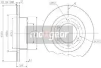 Тормозной диск MAXGEAR 192549 вентилируемый , передняя ось