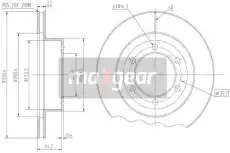 Тормозной диск MAXGEAR 192549 вентилируемый , передняя ось