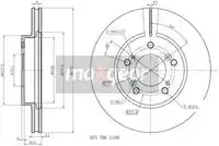 Тормозной диск MAXGEAR 192554 вентилируемый , передняя ось