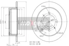 Тормозной диск MAXGEAR 192557 полный задняя ось