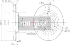 Тормозной диск MAXGEAR 192562 вентилируемый , передняя ось