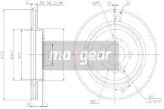 Тормозной диск MAXGEAR 192564 вентилируемый , передняя ось