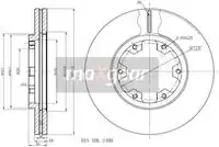 Тормозной диск MAXGEAR 192569 вентилируемый , передняя ось