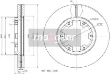 Тормозной диск MAXGEAR 192569 вентилируемый , передняя ось
