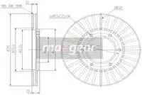 Тормозной диск MAXGEAR 192608 вентилируемый , передняя ось
