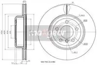 Тормозной диск MAXGEAR 192782 вентилируемый , передняя ось