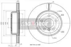 Тормозной диск MAXGEAR 192782 вентилируемый , передняя ось