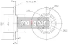 Тормозной диск MAXGEAR 192784 вентилируемый , передняя ось